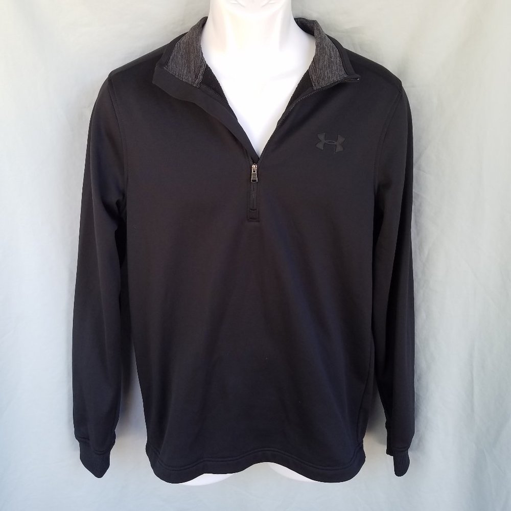 Under Armour Small Coldgear Black Pullover Quarter Zip Sweater Shirt